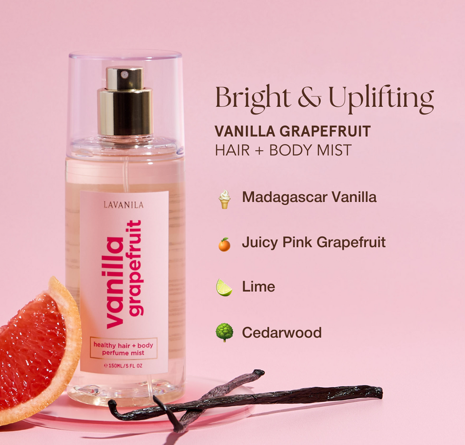 Vanilla Grapefruit Hair + Body Mist