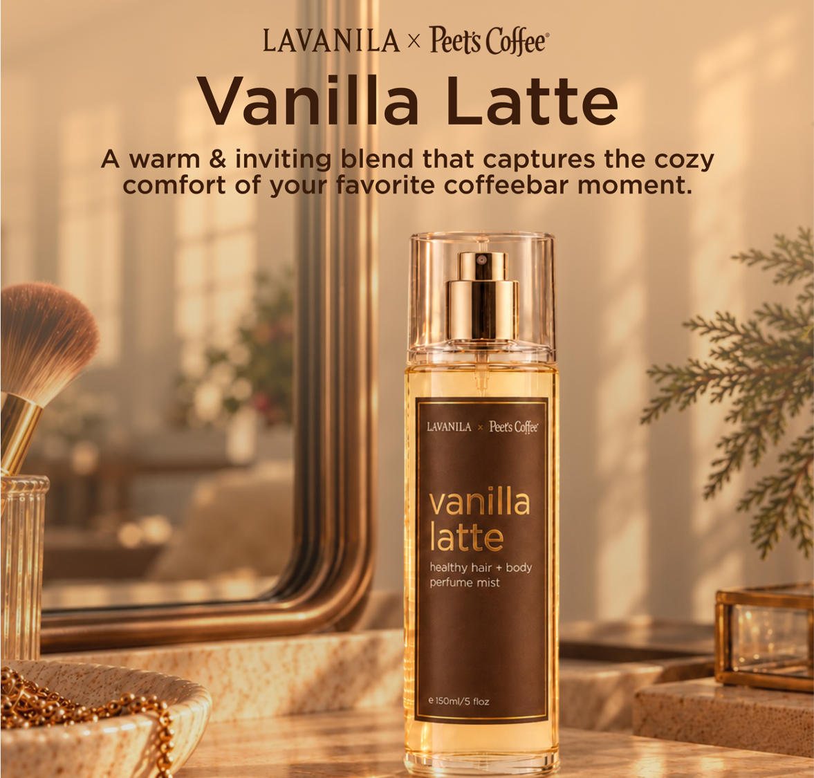 LAVANILA x Peet's Vanilla Latte Hair + Body Mist