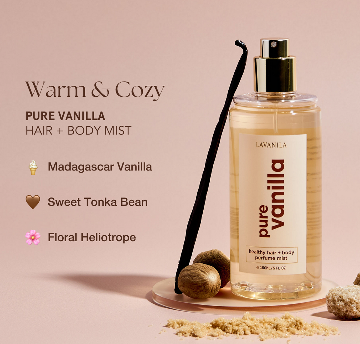 Pure Vanilla Hair + Body Mist