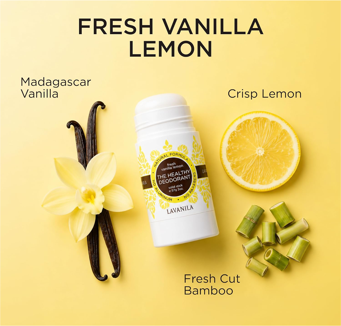 The Healthy Deodorant Fresh Vanilla Lemon