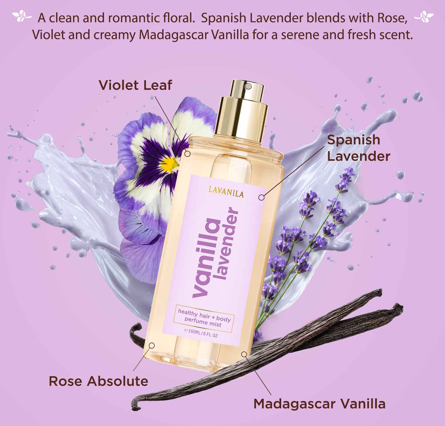 Vanilla Lavender Hair + Body Mist