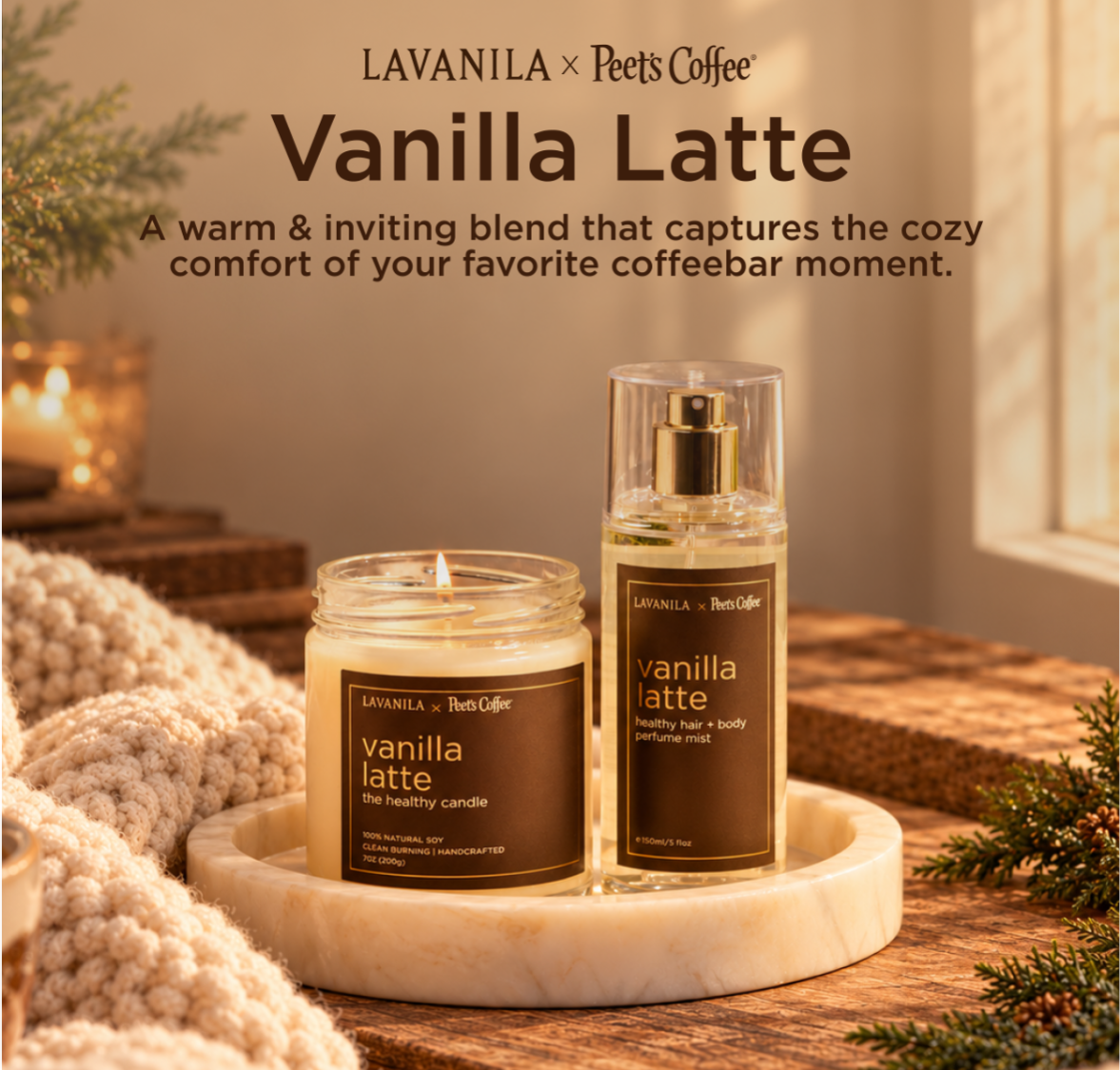 LAVANILA x Peet's Vanilla Latte Holiday Duo